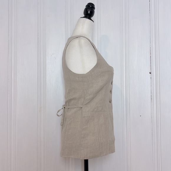 NWOT FAITHFULL THE BRAND Flax Linen Bustier Vest – Elegant & Timeless - Picture 2 of 8